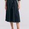 Relaxed fit μίντι φούστα με πιέτες