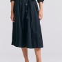 Relaxed fit μίντι φούστα με πιέτες