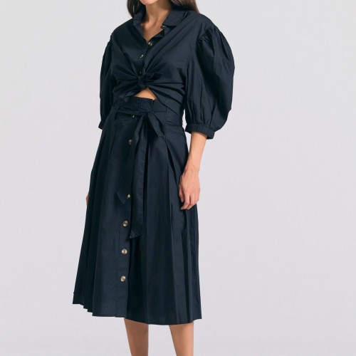 Relaxed fit μίντι φούστα με πιέτες