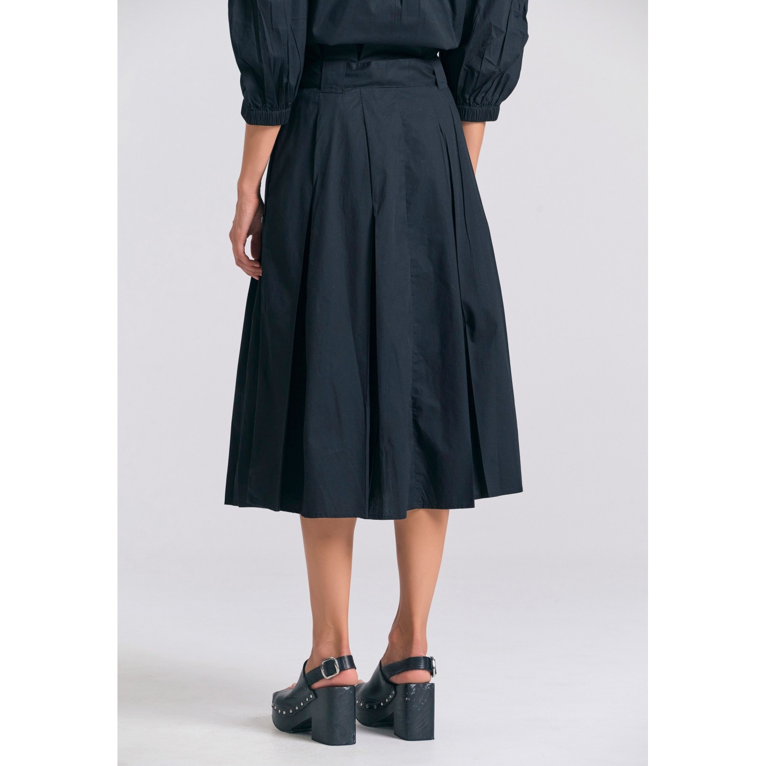 Relaxed fit μίντι φούστα με πιέτες