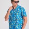 Relaxed fit πουκάμισο με all over τύπωμα