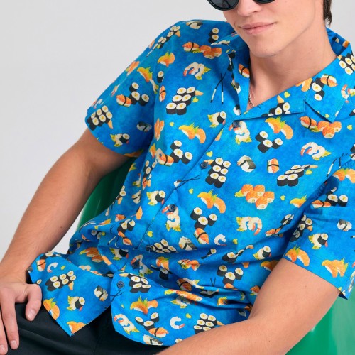 Relaxed fit πουκάμισο με all over τύπωμα