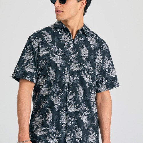 Relaxed fit πουκάμισο με floral print