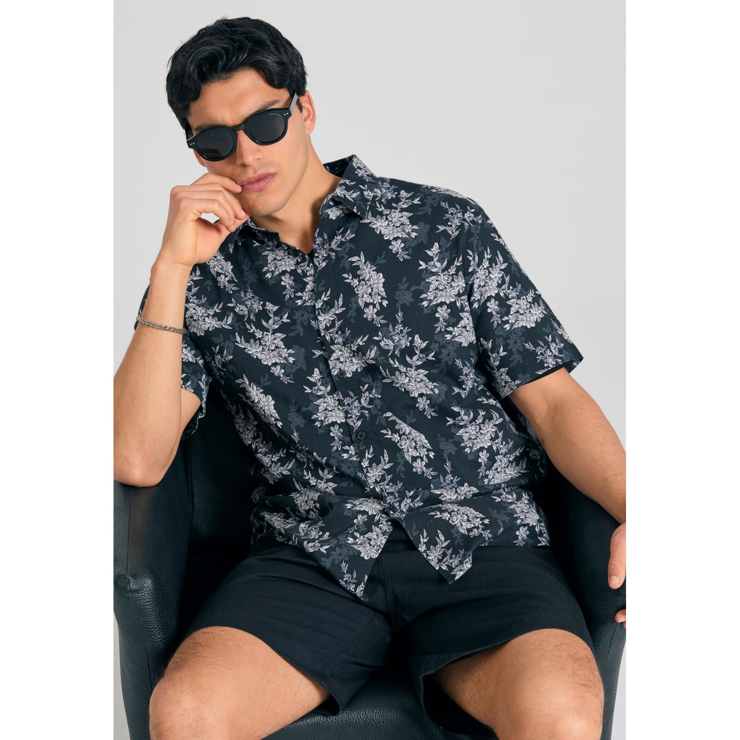 Relaxed fit πουκάμισο με floral print