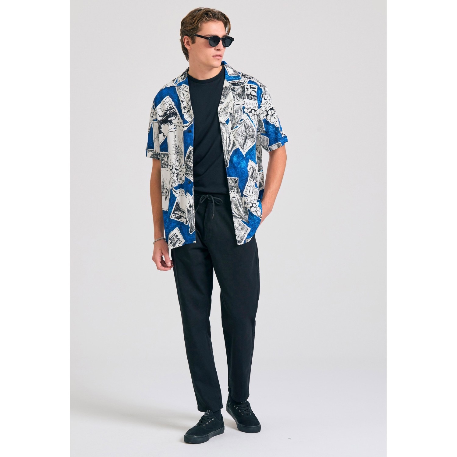 Relaxed fit πουκάμισο με photographic print