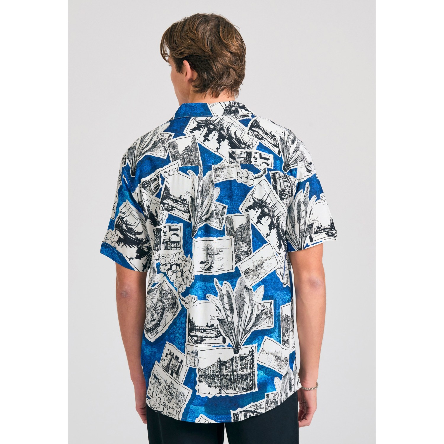 Relaxed fit πουκάμισο με photographic print