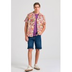 Relaxed fit πουκάμισο με tropical τύπωμα