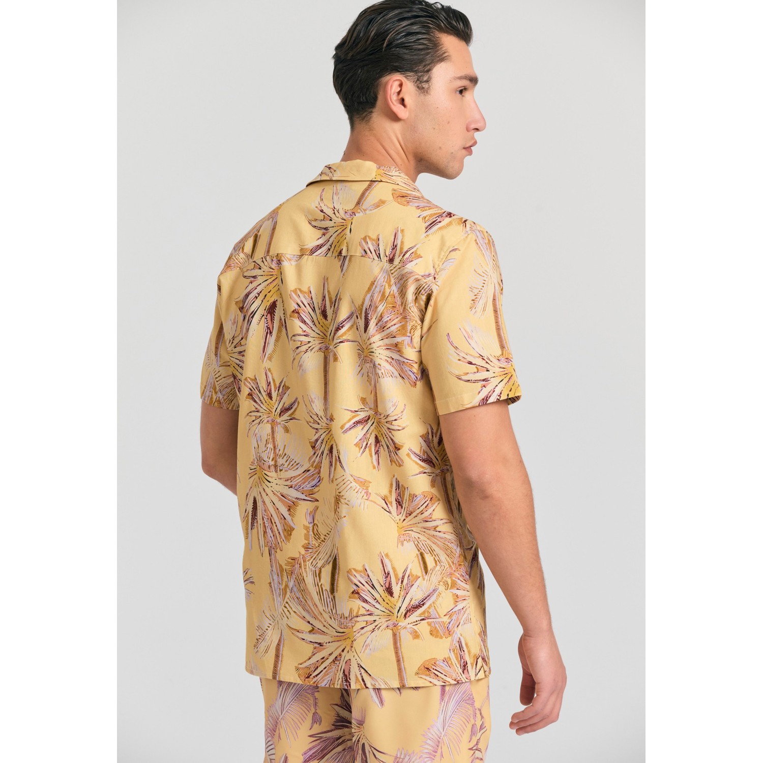 Relaxed fit πουκάμισο με tropical τύπωμα