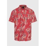 Relaxed fit πουκάμισο με tropical τύπωμα