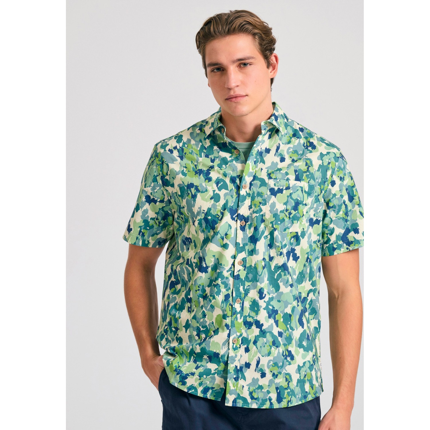 Relaxed fit φλοράλ πουκάμισο