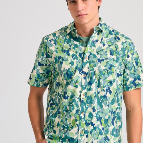 Relaxed fit φλοράλ πουκάμισο