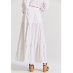 Relaxed fit φούστα με βολάν σε ζακάρ ύφανση