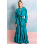 Relaxed fit φούστα με βολάν σε ζακάρ ύφανση