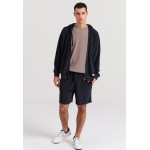 Relaxed fit φούτερ ζακέτα σε πετσετέ ύφασμα