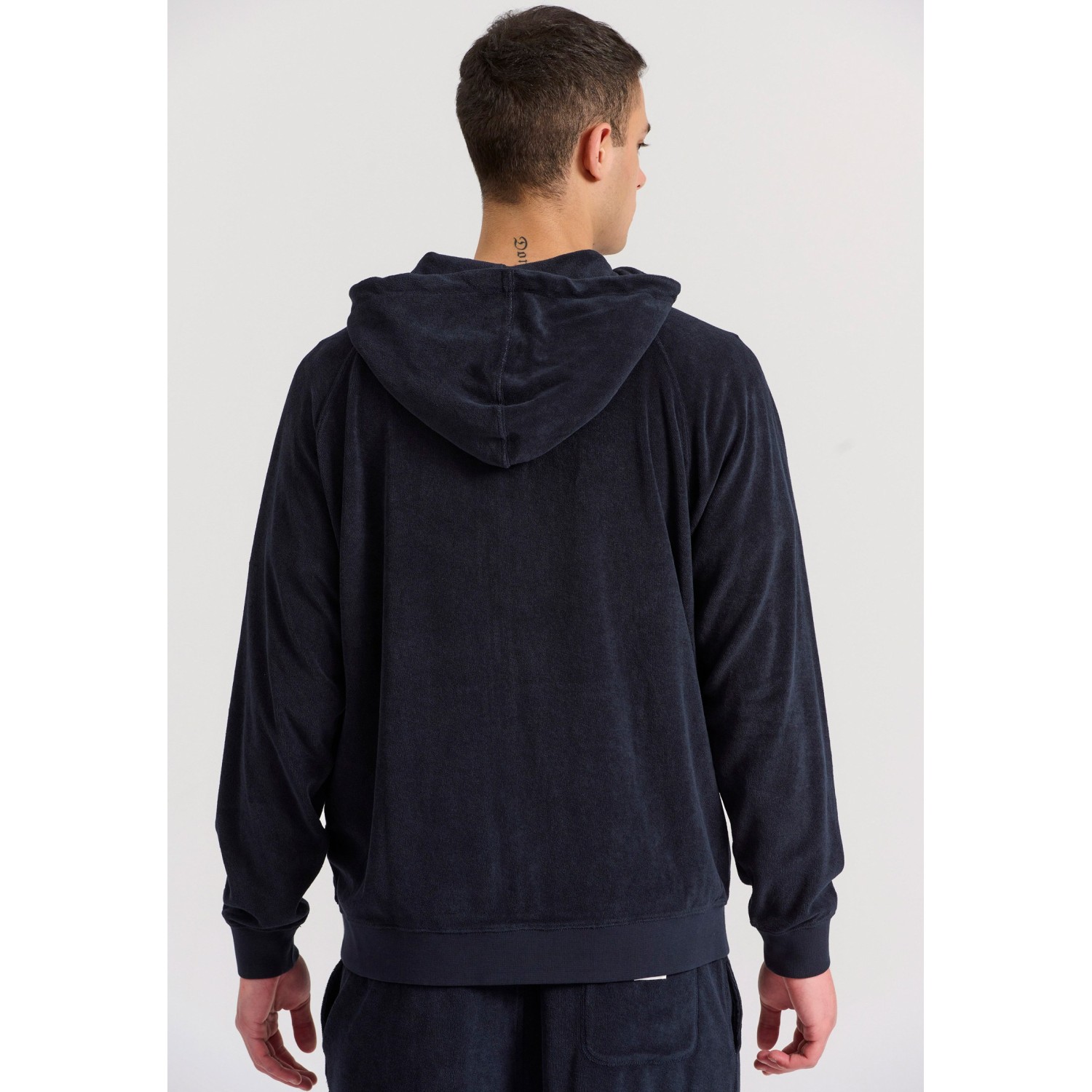 Relaxed fit φούτερ ζακέτα σε πετσετέ ύφασμα