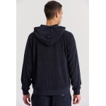 Relaxed fit φούτερ ζακέτα σε πετσετέ ύφασμα