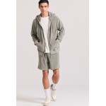 Relaxed fit φούτερ ζακέτα σε πετσετέ ύφασμα