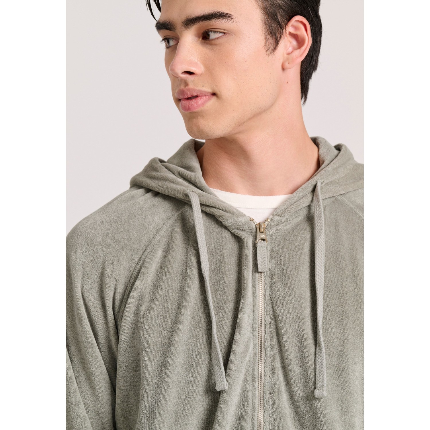 Relaxed fit φούτερ ζακέτα σε πετσετέ ύφασμα