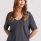 Relaxed linen blend μονόχρωμο t-shirt