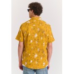 Relaxed linen blend πουκάμισο με all over τύπωμα
