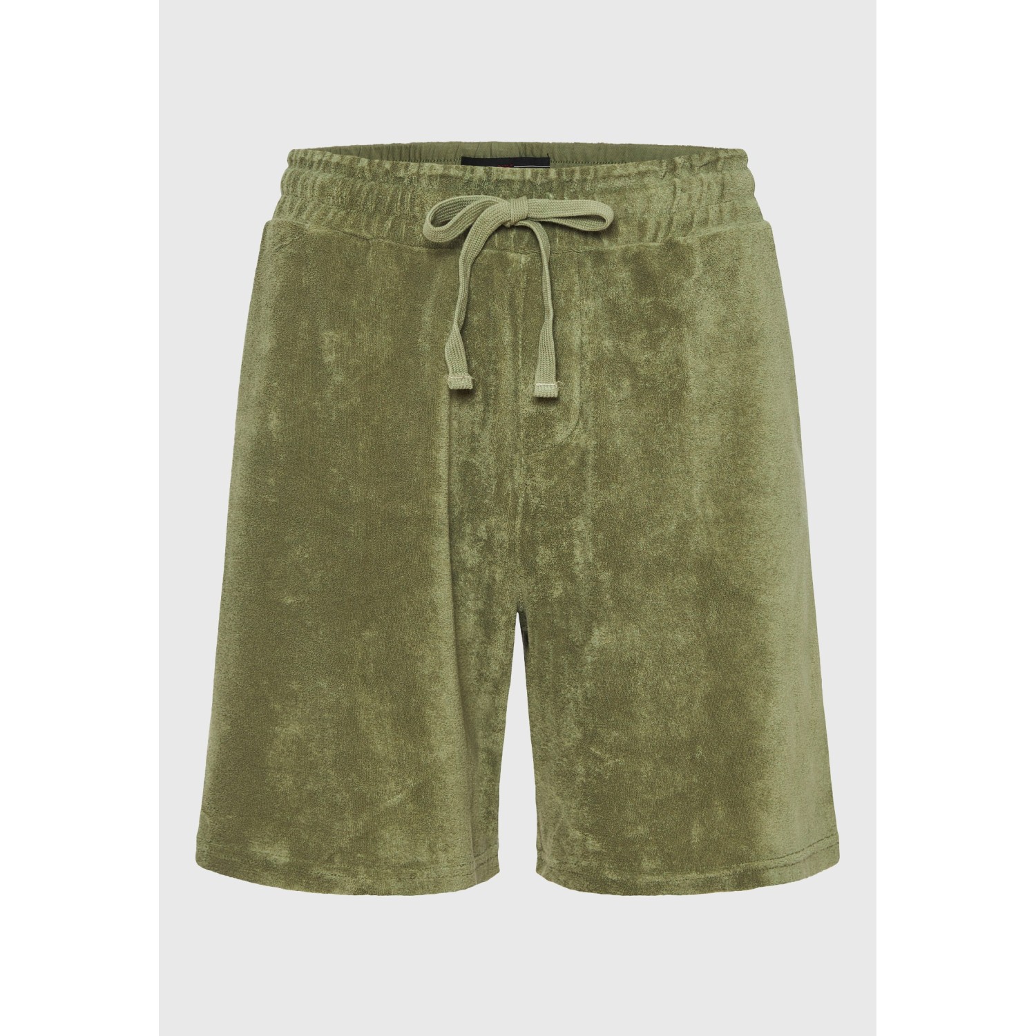 Slim tapered fit αθλητική βερμούδα σε πετσετέ ύφασ