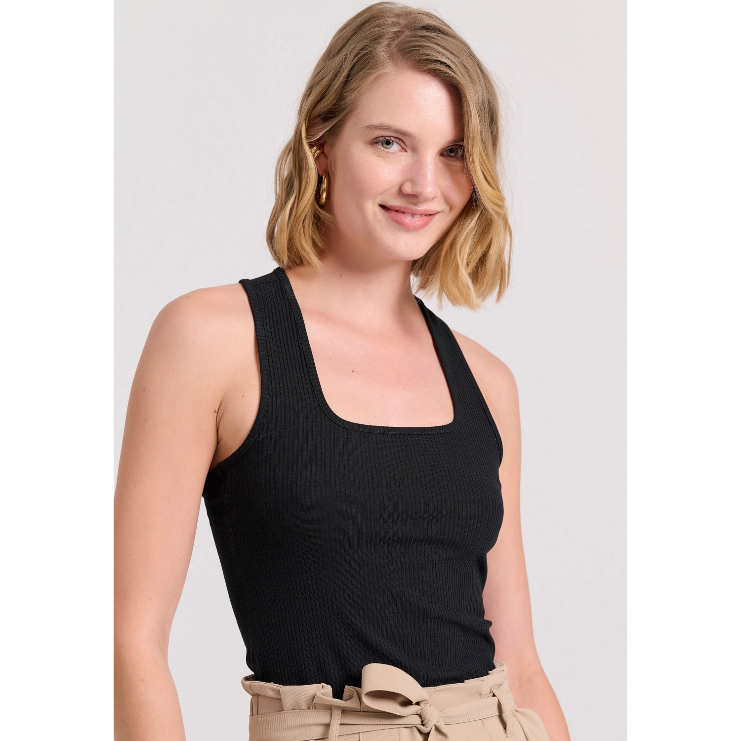 Tank top σε rib ύφανση