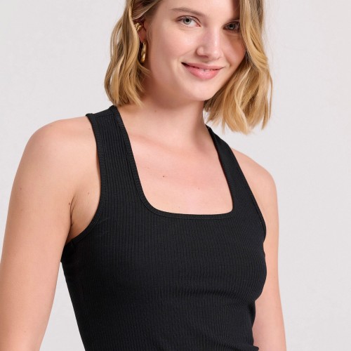 Tank top σε rib ύφανση