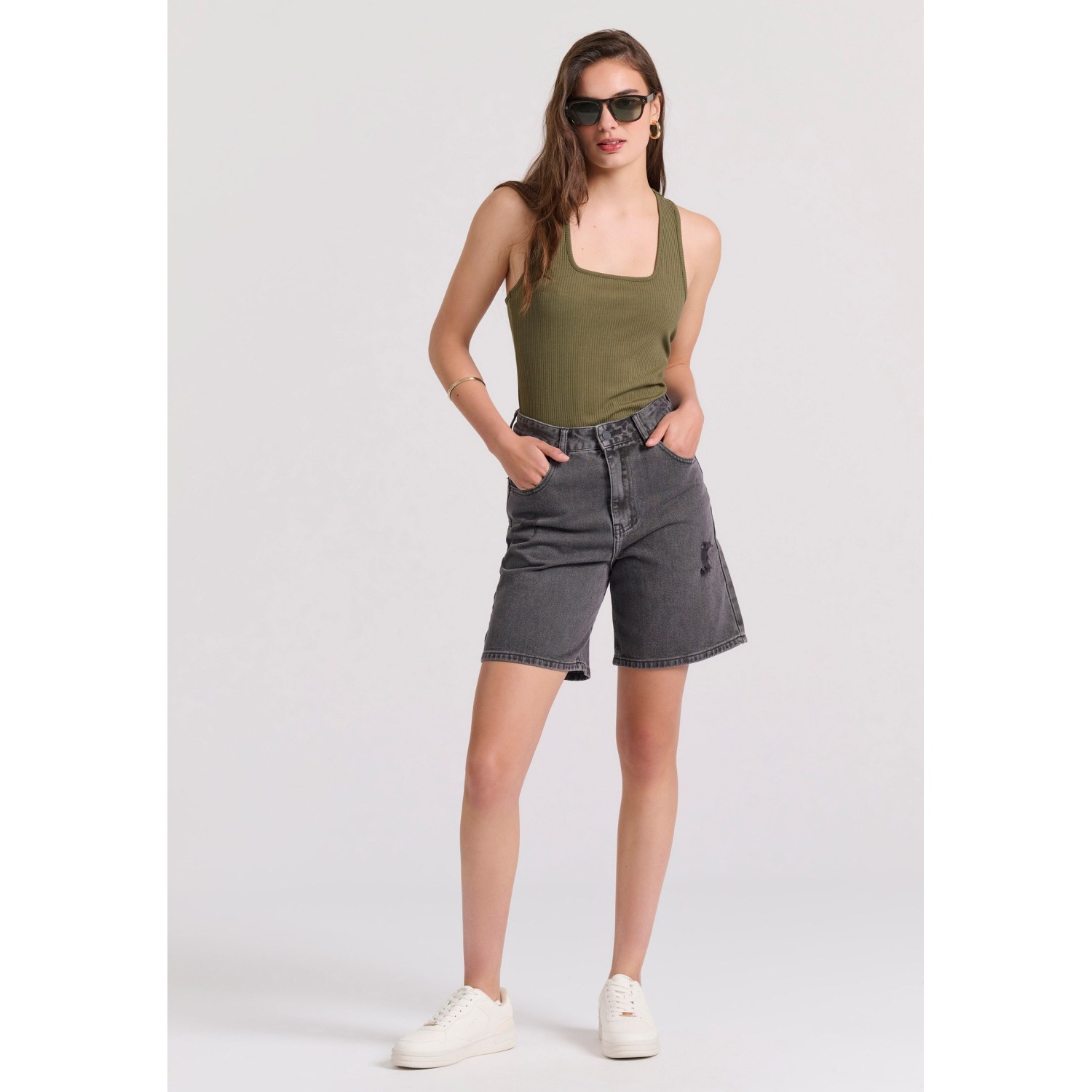 Tank top σε rib ύφανση