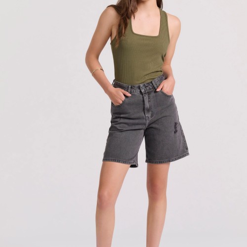 Tank top σε rib ύφανση Tank top σε rib ύφανση