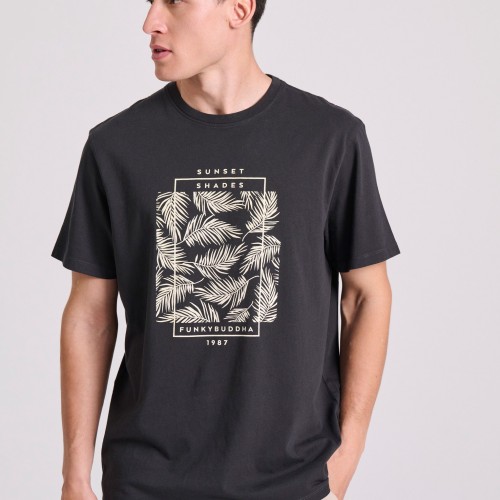 T-shirt με botanic frame τύπωμα
