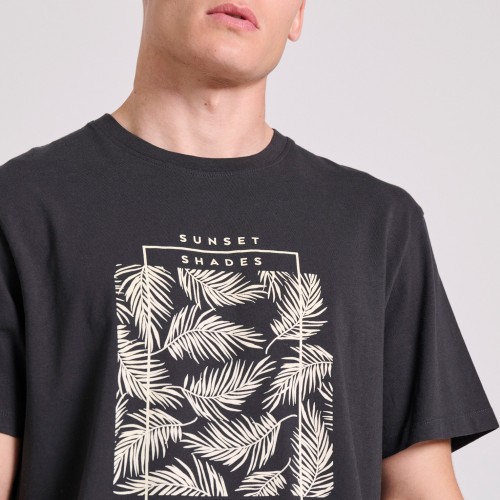 T-shirt με botanic frame τύπωμα