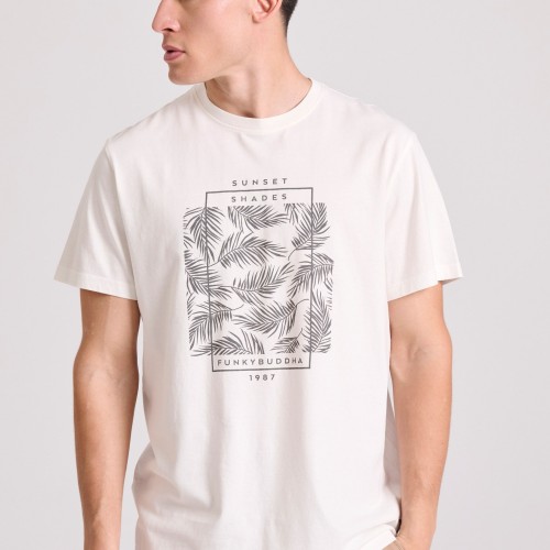 T-shirt με botanic frame τύπωμα