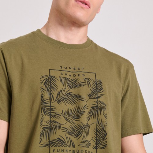 T-shirt με botanic frame τύπωμα