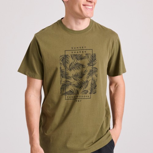 T-shirt με botanic frame τύπωμα