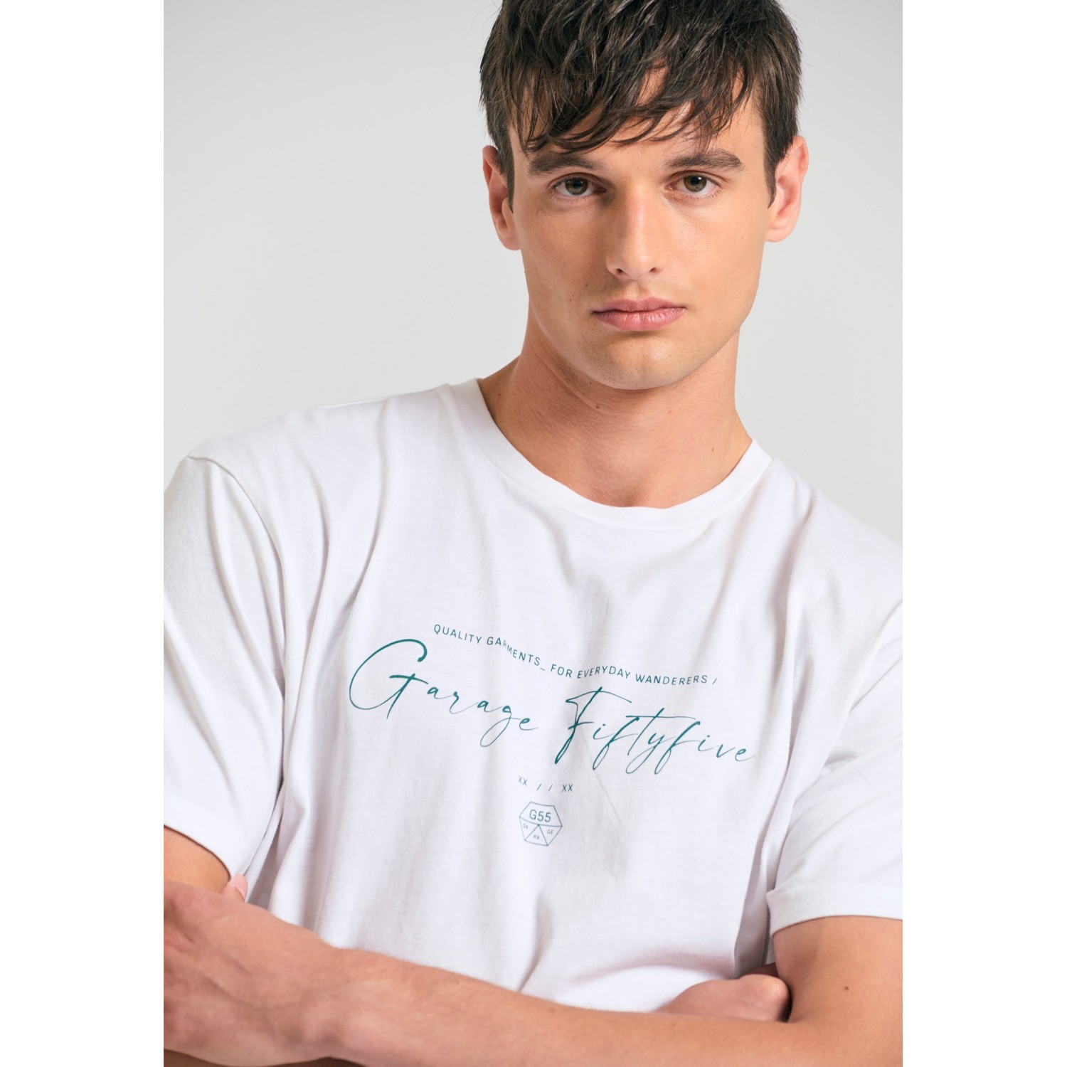 T-shirt με branded τύπωμα Garage 55.