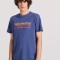 T-shirt με colorblock branded τύπωμα