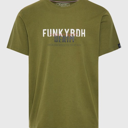 T-shirt με faded τύπωμα στο στήθος