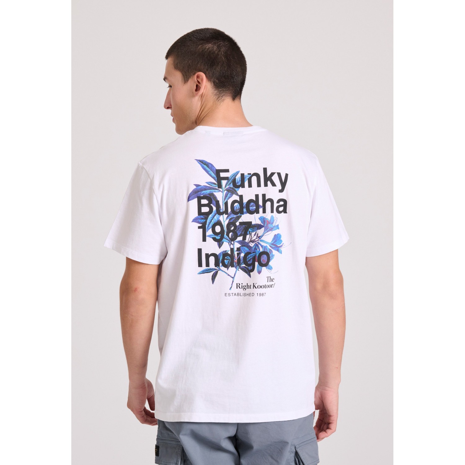 T-shirt με floral frame τύπωμα στην πλάτη