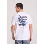 T-shirt με floral frame τύπωμα στην πλάτη