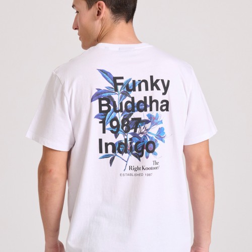 T-shirt με floral frame τύπωμα στην πλάτη T-shirt με floral frame τύπωμα στην πλάτη