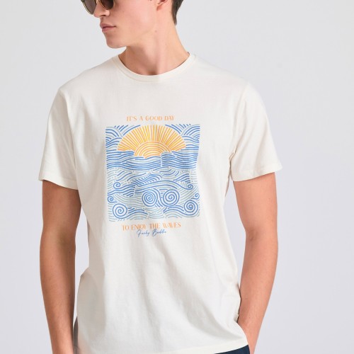 T-shirt με graphic τύπωμα στο στήθος