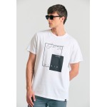 T-shirt με minimal τύπωμα Garage 55.