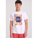 T-shirt με tropical frame τύπωμα