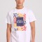 T-shirt με tropical frame τύπωμα