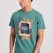 T-shirt με tropical frame τύπωμα