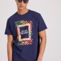 T-shirt με tropical frame τύπωμα