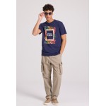T-shirt με tropical frame τύπωμα