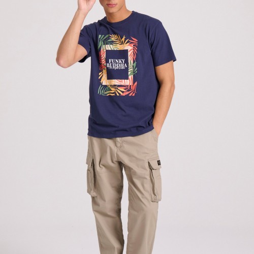 T-shirt με tropical frame τύπωμα T-shirt με tropical frame τύπωμα