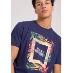 T-shirt με tropical frame τύπωμα