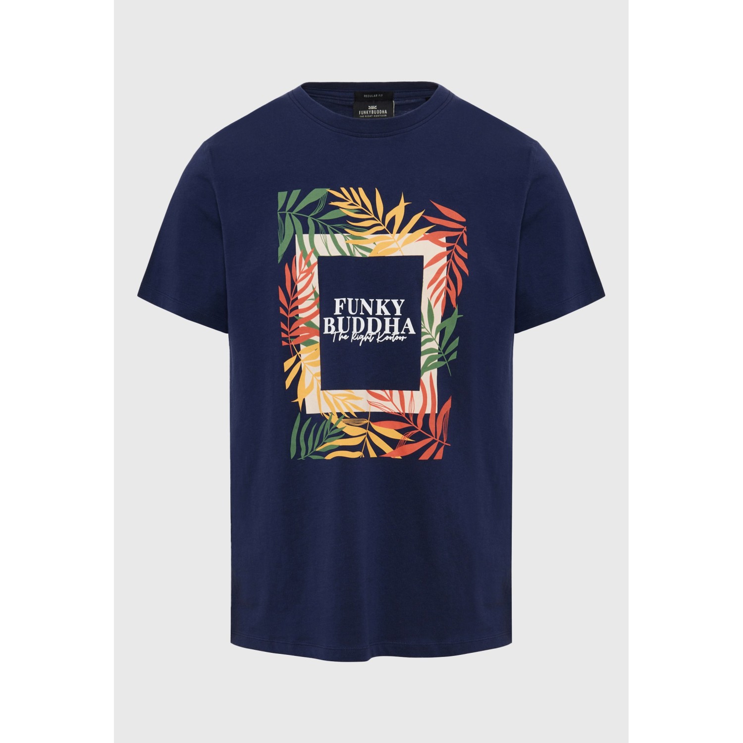 T-shirt με tropical frame τύπωμα
